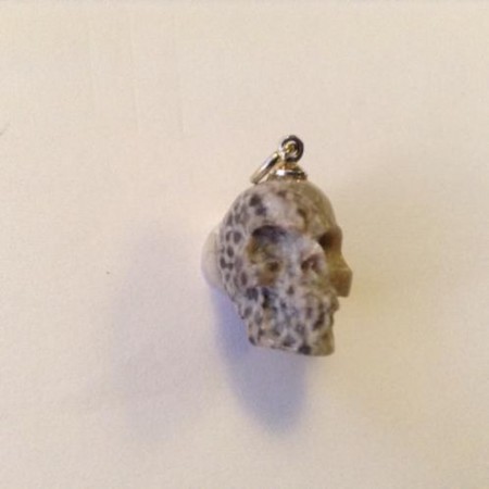 Mini schedeltje gemaakt van fossiele koraal - 2,1 x 1,5 cm € 39,00