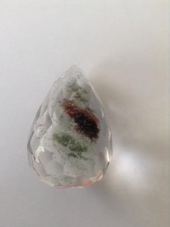  Bergkristallen druppel gefacceteerd met lodoliet 4,4 cm € 29,50