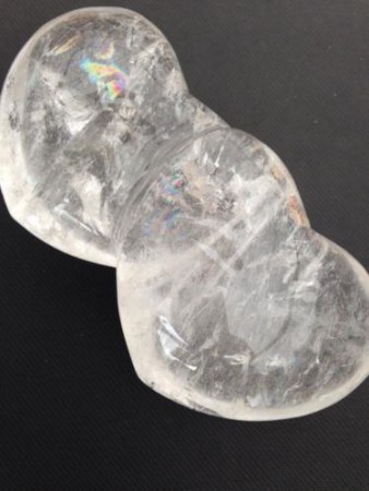  Bergkristal dubbelhart 11 x 5,5 cm € 49,00