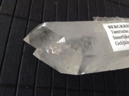  Bergkristal 13,5 cm -tweeling - prachtige heldere punten € 55,00