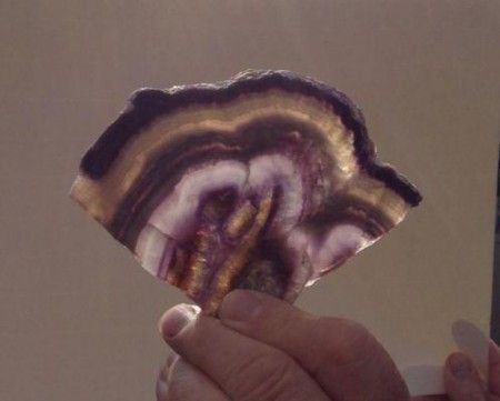 Fluorite, geel, groen, paars, wit, doorzichtig 13 cm € 49,00